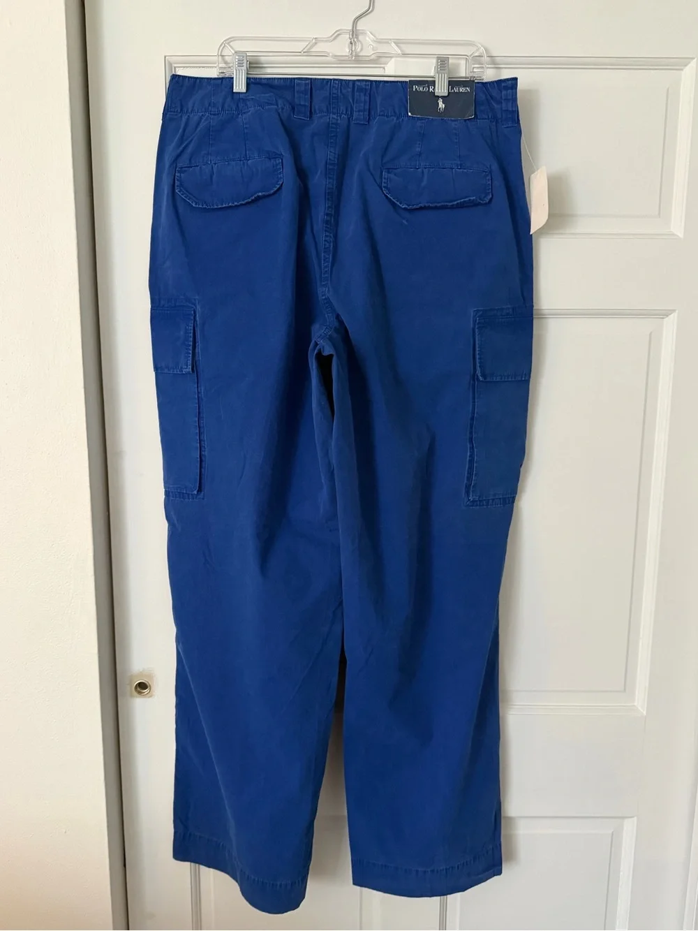 Polo Ralph Lauren Vintage Blue Utility Cargo Pants Wide Leg 36x34